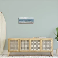 Stupell Industries Sandpipers Birds Cloudy Sky Beach Shore Painting Canvas Wall Art