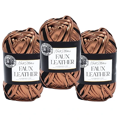 3 Pack Lion Brand® Haute Stitches Faux Leather Yarn