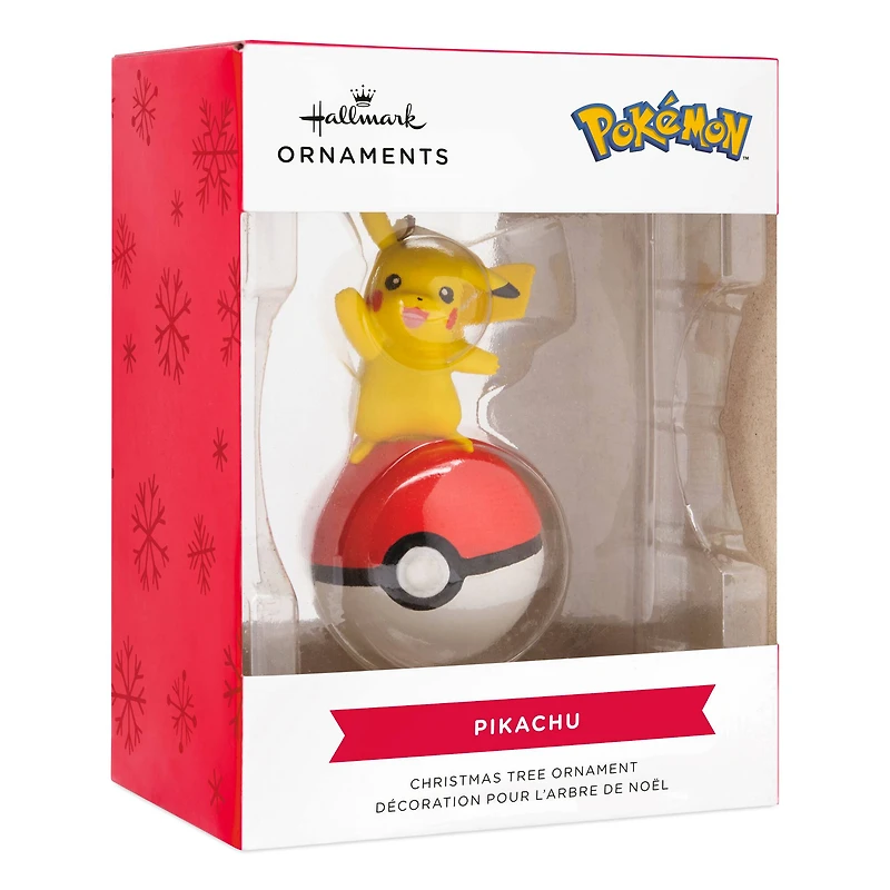 Hallmark 3" Pokémon™ Pikachu on Poké Ball Ornament