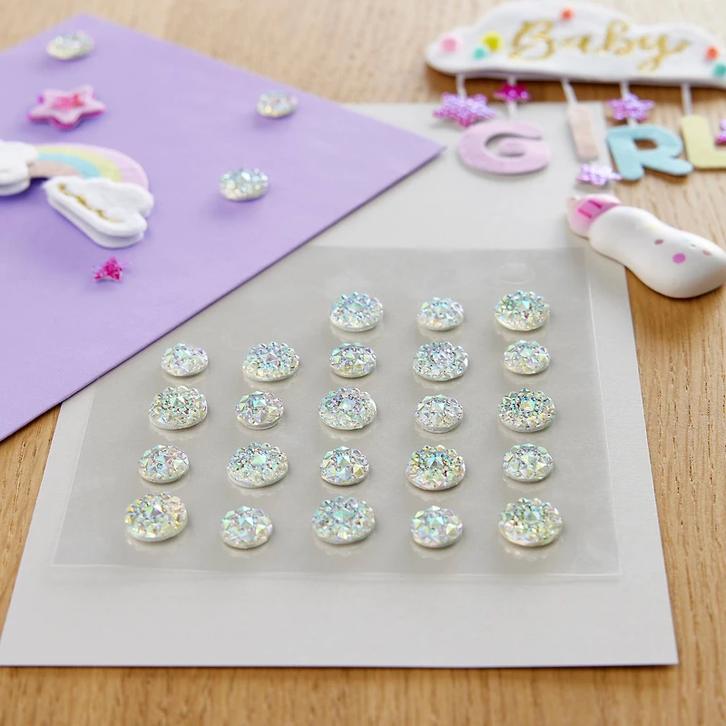 12 Packs: 30 ct. (360 total) Iridescent Rhinestone Stickers by Recollections™