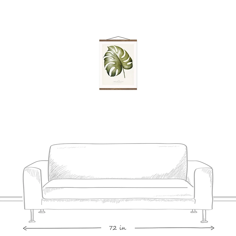 Designs Direct Monstera Deliciosa Teak Hanging Canvas