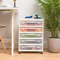 IRIS White 5-Case Scrapbook Cart