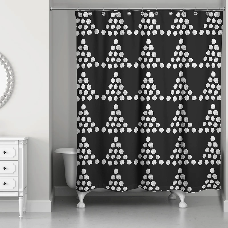 Stacked Triangle Dots Shower Curtain