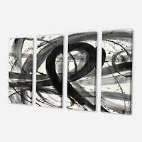 Designart - Black and White Minimalistic Painting