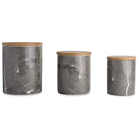 DII® Black Marble Ceramic Canister Set