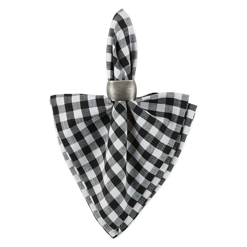 DII® Black & White Gingham Napkin, 4ct.