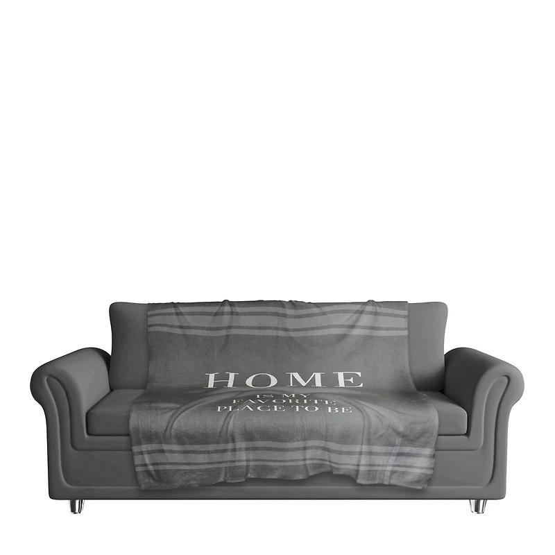 Home Is My Favorite Place Sherpa Fleece Blanket