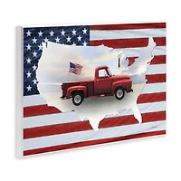 Stupell Industries Farmhouse American Flag Wall Plaque Art