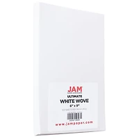 JAM Paper Ultimate White Wove 6" x 9" 24lb. Strathmore Paper, 100 Sheets