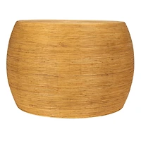 Hello Honey® 18" Natural Wide Rattan Round Accent Table