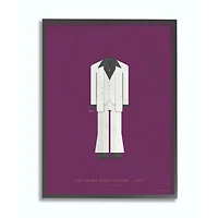 Stupell Industries Saturday Night Fever Minimalist Illustration Black Framed Wall Art