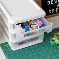IRIS 7" Clear Tabletop Storage Drawers