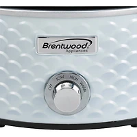 Brentwood White 4.5qt. Scallop-Pattern Slow Cooker