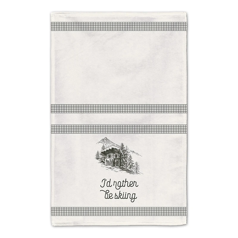 Rather Be Skiing Cabin Tea Towels - Set of 2