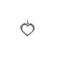 Charmalong™ Silver Plated & Stone Paved Heart Charm by Bead Landing™