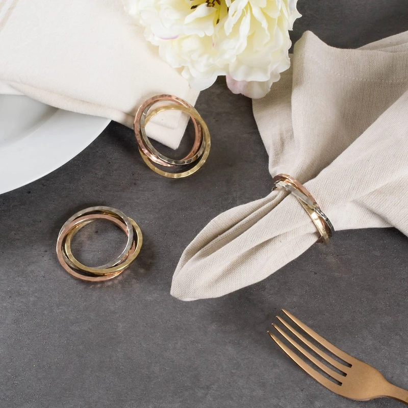 DII® Triple Intertwined Napkin Rings, 6ct.