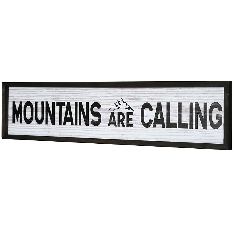 American Art Décor™ 36" Mountains Are Calling Wood Novelty Wall Sign