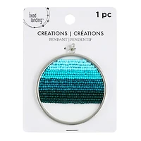 Creations Round Metal Pendant with Glass Beads by Bead Landing™