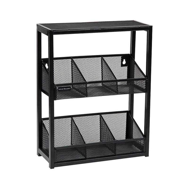 Mind Reader 14.25" Black Tea Box Organizer