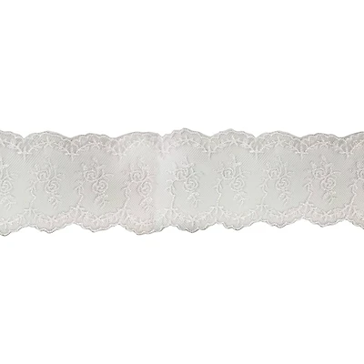 2.5" White Embroidered Floral Lace Trim by Celebrate It®