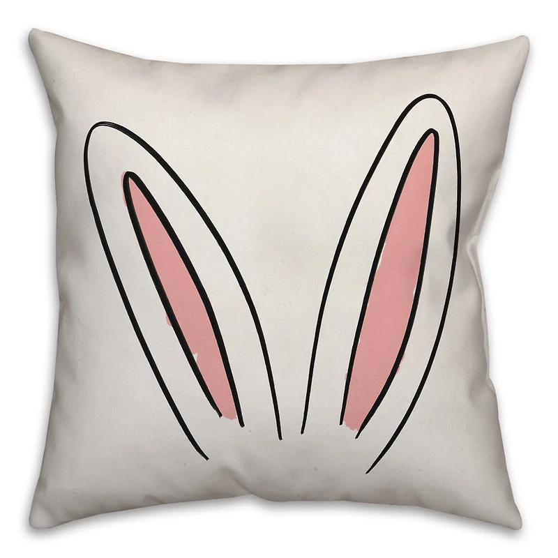 Reversible Bunny Ears & Tail Throw Pillow