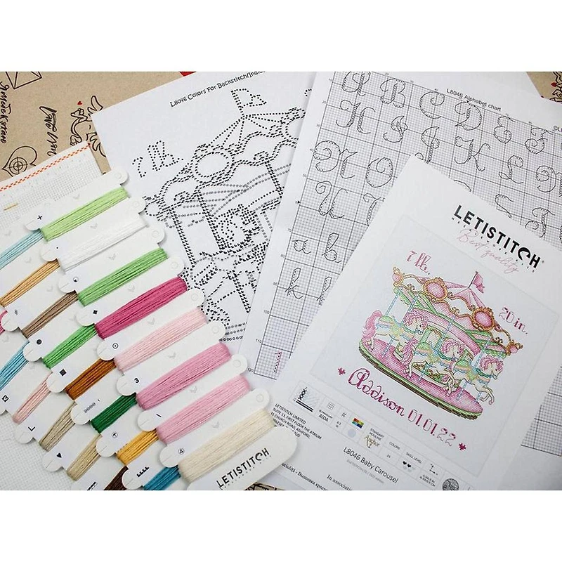 Letistitch Baby Carousel Counted Cross Stitch Kit