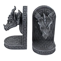 Design Toscano Gray Friar Dragon Bookend Set