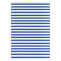Blue & White Striped Rectangular Outdoor Area Rug, 4ft. x 6ft.