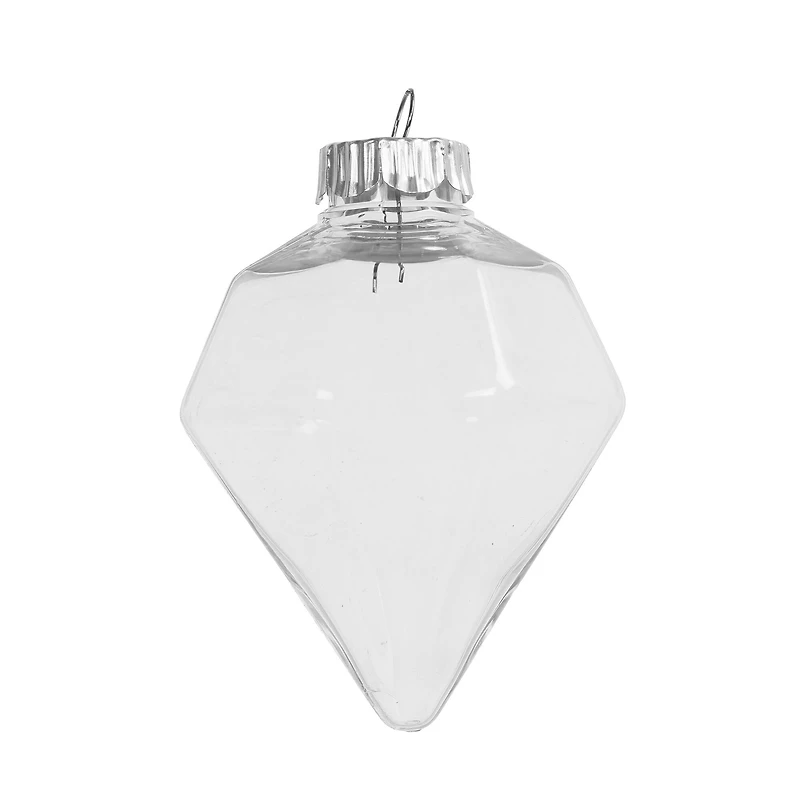 4.25" DIY Clear Plastic Diamond Ornaments, 4ct. by Make Market®