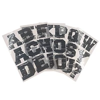 3" Iron-On Distressed Black Letters by Make Market®