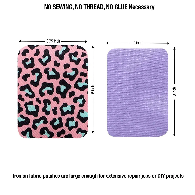 SINGER® Decorative Print & Pastel DIY Iron-On Fabric Patch Kit with 1 Bonus Stencils