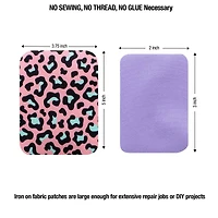 SINGER® Decorative Print & Pastel DIY Iron-On Fabric Patch Kit with 1 Bonus Stencils