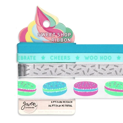 Gwen Studios Macarons Printed Ribbon Pack