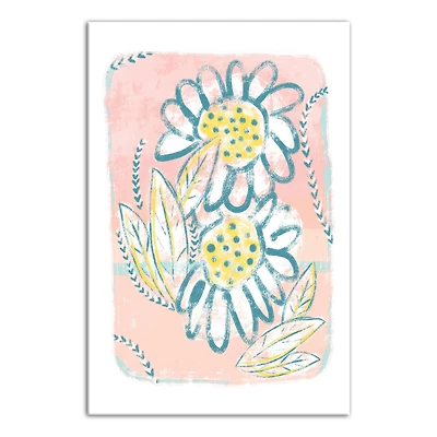 Bright Funky Florals Canvas Wall Art