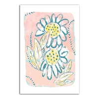 Bright Funky Florals Canvas Wall Art