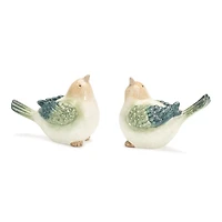 Terra Cotta Bird Figurines Set