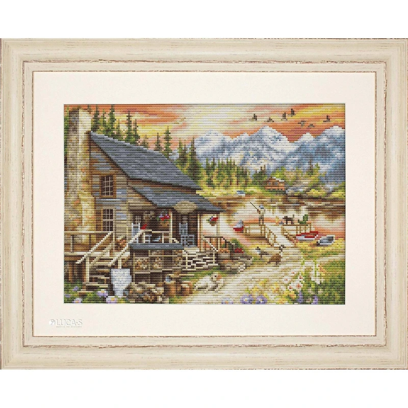 Luca-S Log Cabin Counted Cross Stitch Kit