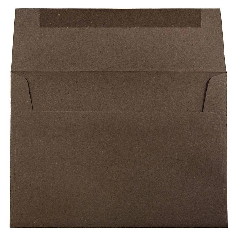 JAM Paper A7 Chocolate Brown Invitation Envelopes, 50ct.