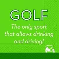 JAM Paper Golf Drink & Drive Cocktail Napkins, 40ct.