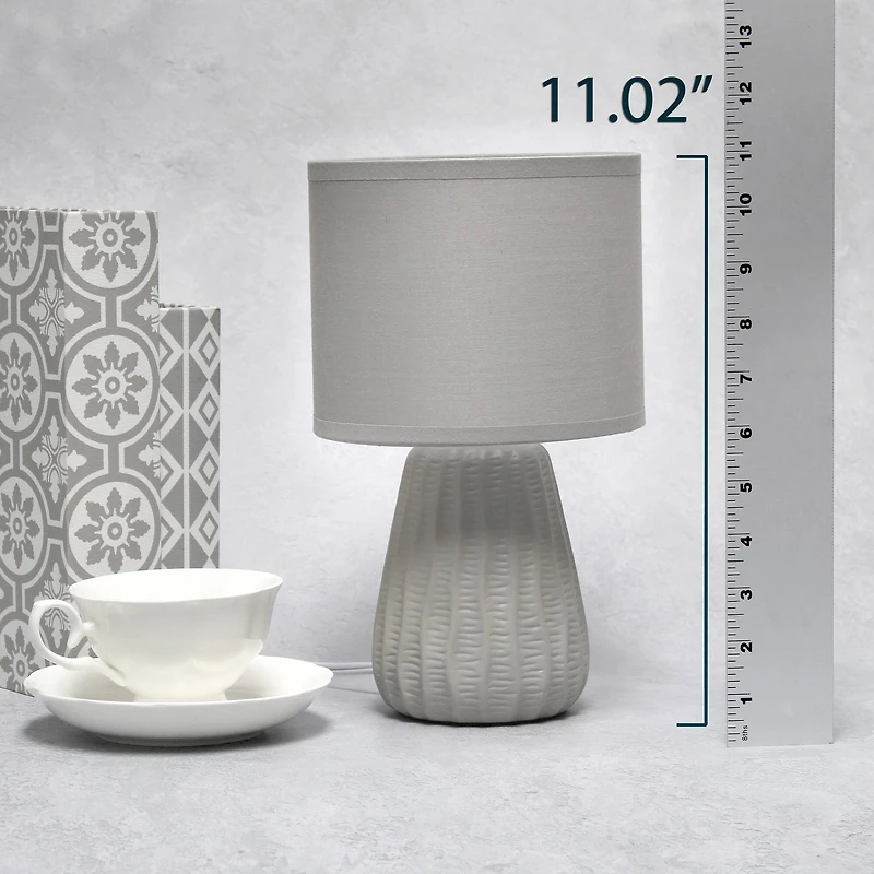 Simple Designs 11" Mini Ceramic Pastel Table Lamp