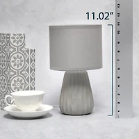Simple Designs 11" Mini Ceramic Pastel Table Lamp