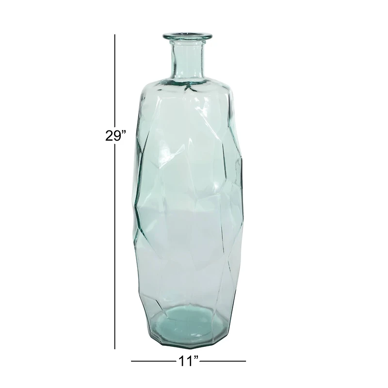 29" Clear Glass Contemporary Vase