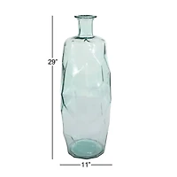 29" Clear Glass Contemporary Vase