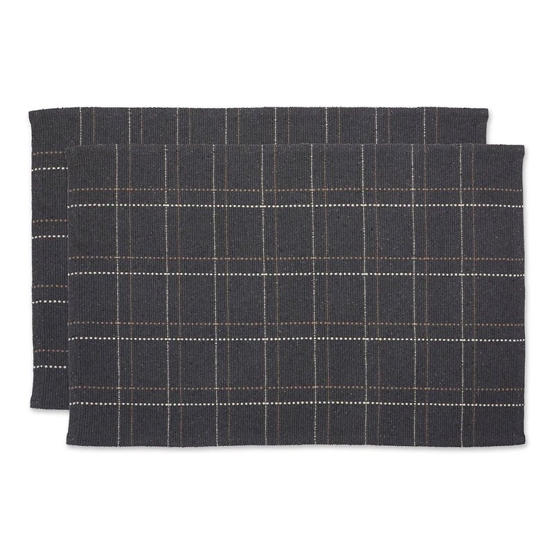 DII® Mineral Variegated Plaid Recycled Yarn Rug Set, 2ft. x 3ft.