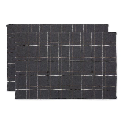 DII® Mineral Variegated Plaid Recycled Yarn Rug Set, 2ft. x 3ft.