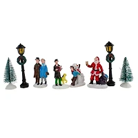 LED Lighted Theater and Shops Christmas Village Display Set - 11-Piece