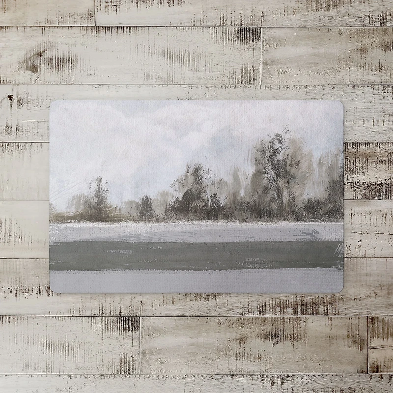 Abstract Landscape And Tranquil Water 18" x 27" Floor Mat