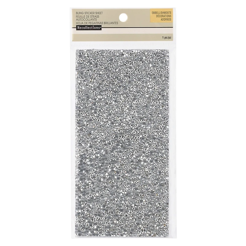 12 Pack: Silver Crackled Bling Sticker by Recollections™