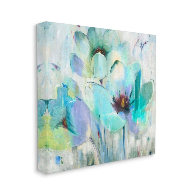 Stupell Industries Blue Lilly Abstraction Canvas Wall Art