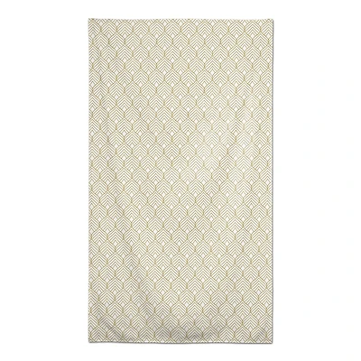 Gold Geometric Leaf Pattern Tablecloth
